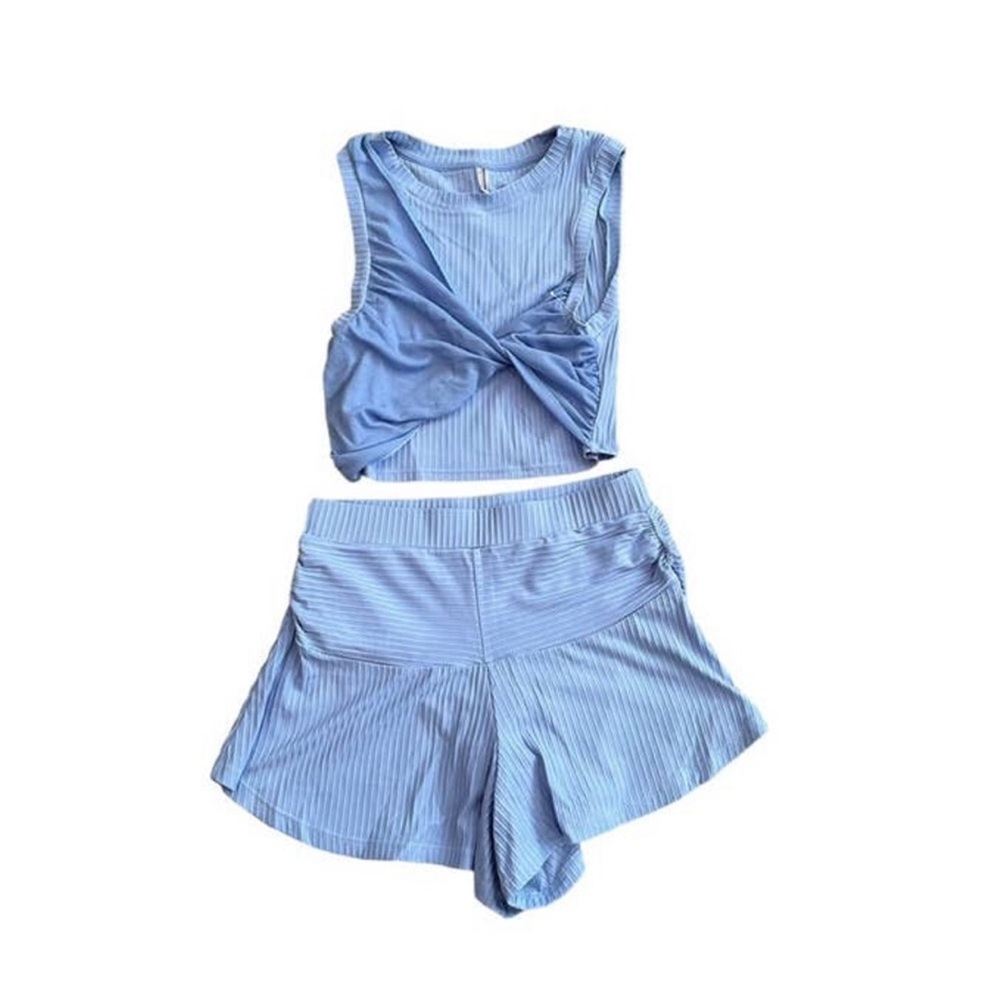 Free People! Fp Movement Plot Twist Set In Blue E… - image 2